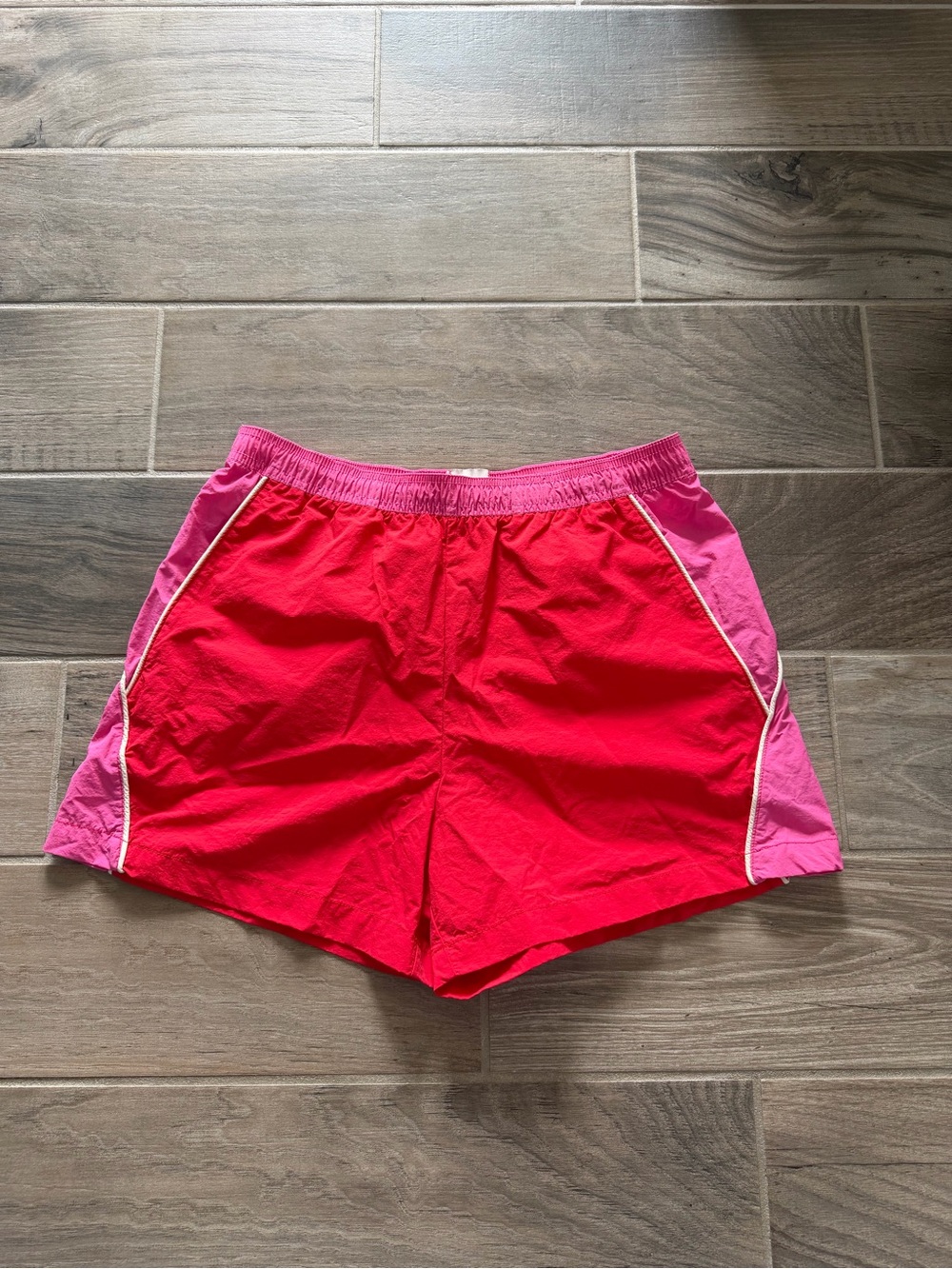 BDG retro style athletic color block track shorts tagged size Large